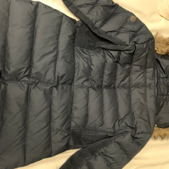 Michael Kors Navy Puffy Jacket with Fur Hood - Picture 5 of 6